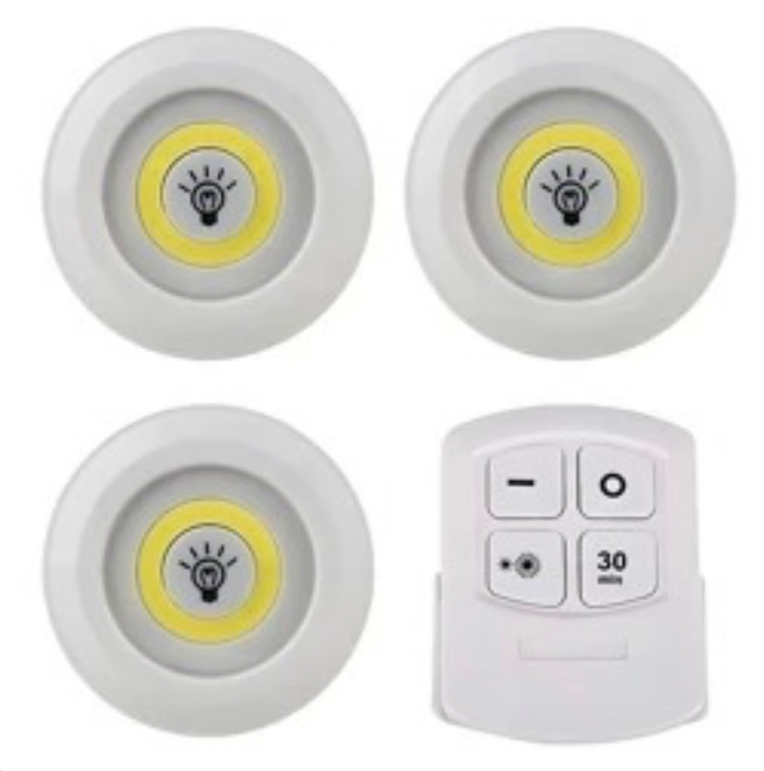 IMG_5266 چراغ زیر کابینتی ریموت دار اورجینال 3in1 بسته 3 عددی - Image 1